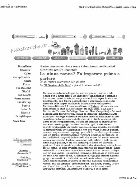 American study reaveals how innate rhythms in children become gestures and language