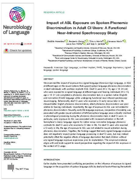 Impact of ASL Exposure on Spoken Phonemic Discrimination in Adult CI Users